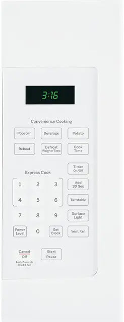 GE - 1.6 Cu. Ft. Over-the-Range Microwave - White