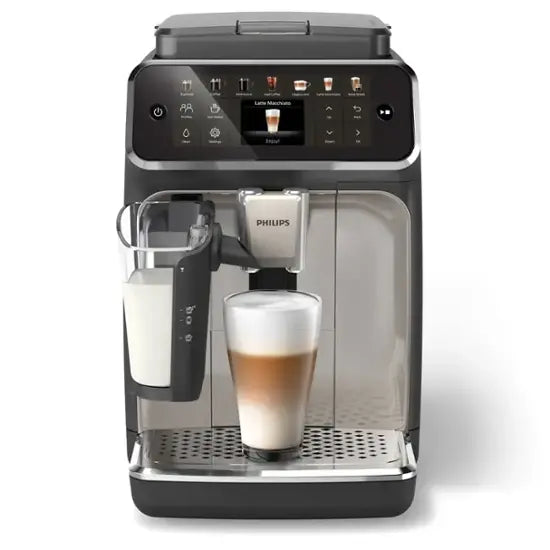 Philips 4400 Fully Automatic Espresso Machine with LatteGo Milk Frother - Black/Silver