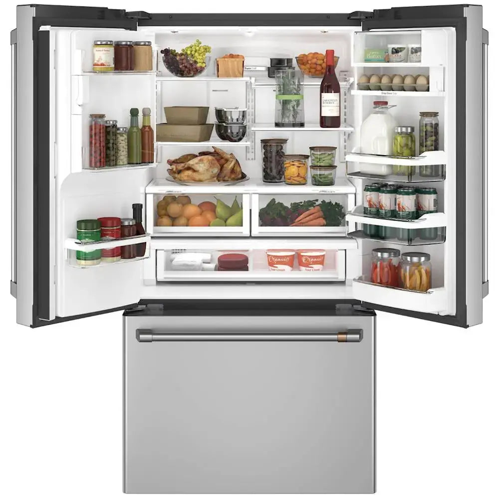 French Door Counter-Depth Smart Refrigerator with Hot Water Dispenser, Customizable - Stainless Steel