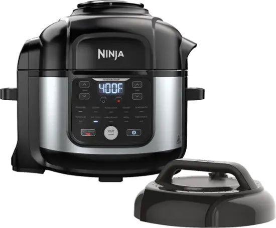 Ninja - Foodi 11-in-1 6.5-qt Pro Pressure Cooker + Air Fryer with Stainless finish, FD302 - Stainless Steel