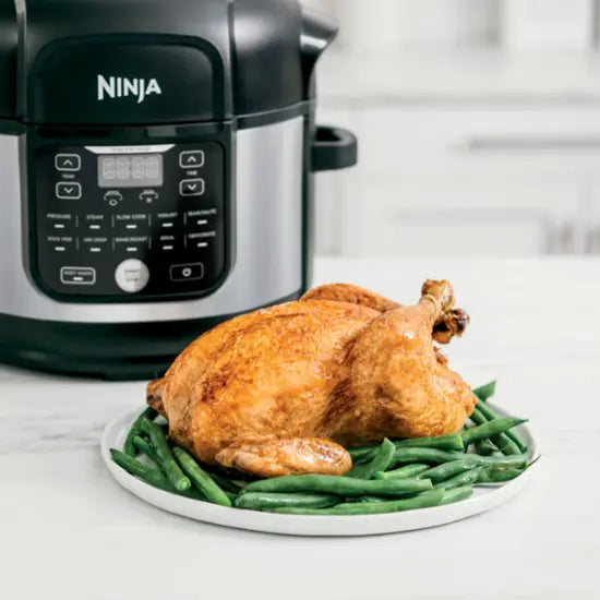 Ninja - Foodi 11-in-1 6.5-qt Pro Pressure Cooker + Air Fryer with Stainless finish, FD302 - Stainless Steel