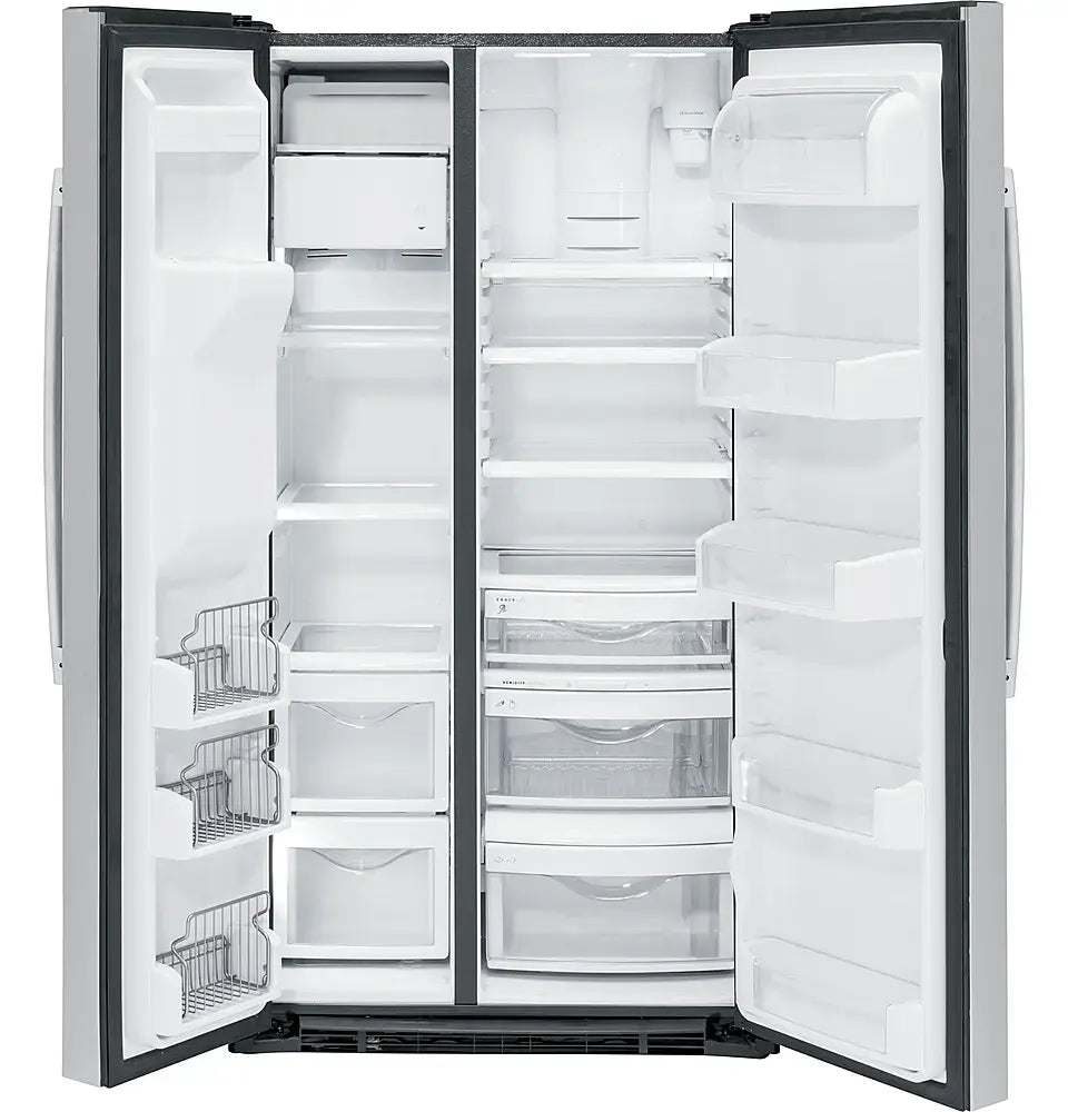 GE Profile - 21.9 Cu. Ft. Side-by-Side Counter-Depth Refrigerator with LED Lighting - Stainless Steel