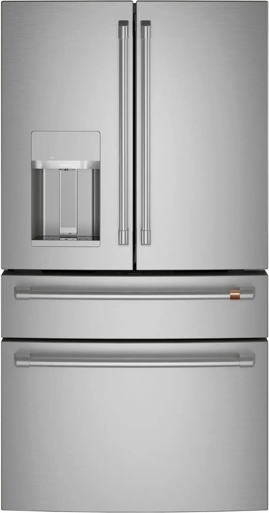 22.3 Cu. Ft. 4-Door French Door Counter-Depth Smart Refrigerator, Customizable - Stainless Steel