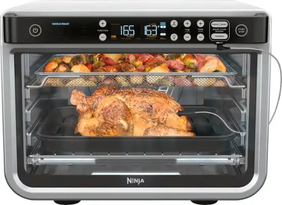 Ninja - Foodi 10-in-1 Smart XL Air Fry Oven, Countertop Convection Oven with Dehydrate & Reheat Capability - Stainless Silver