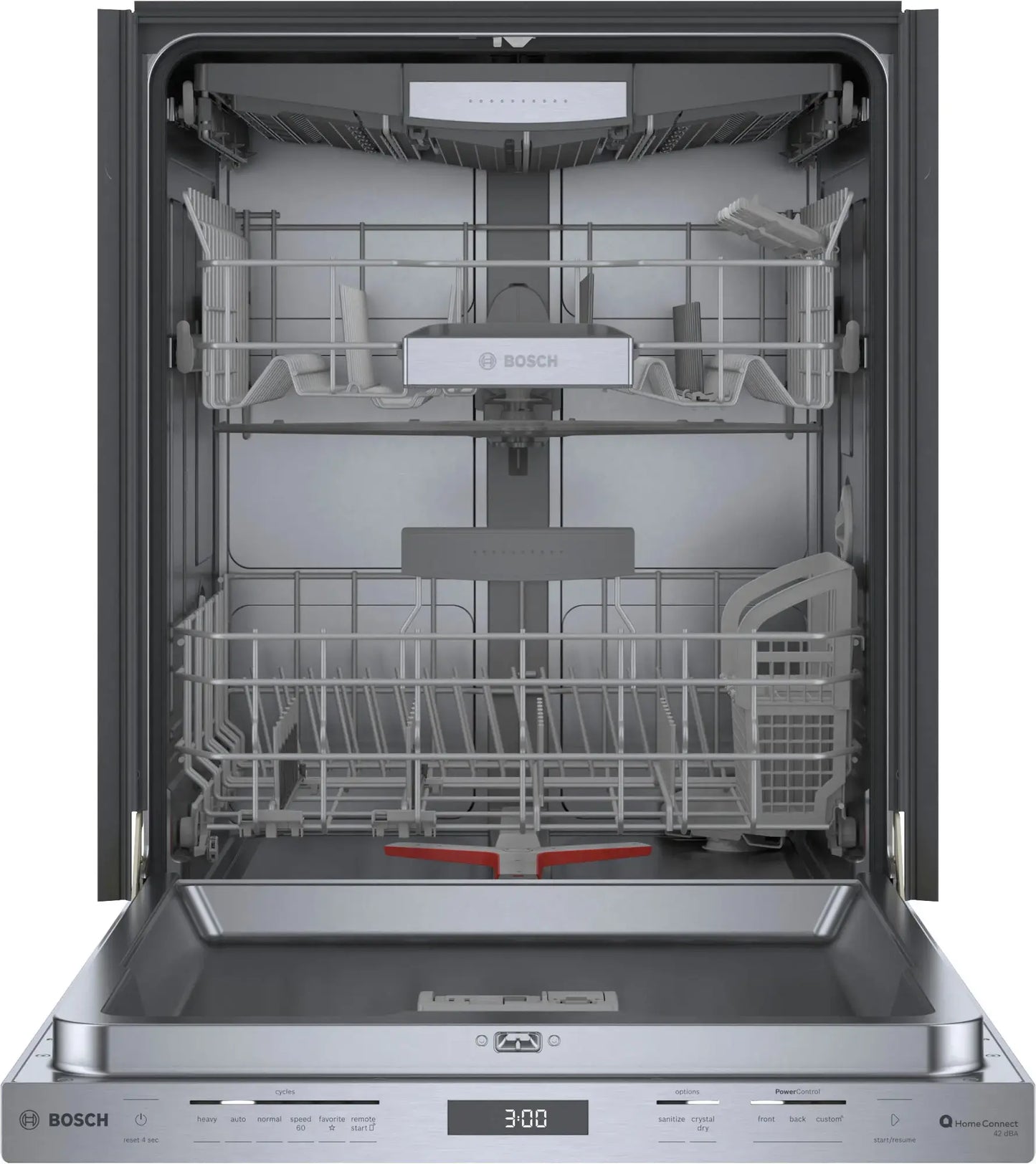 Bosch - 800 Series 24 " Top Control Smart Built-In Stainless Steel Tub Dishwasher with 3rd Rack and CrystalDry, 42 dBA - Stainless Steel