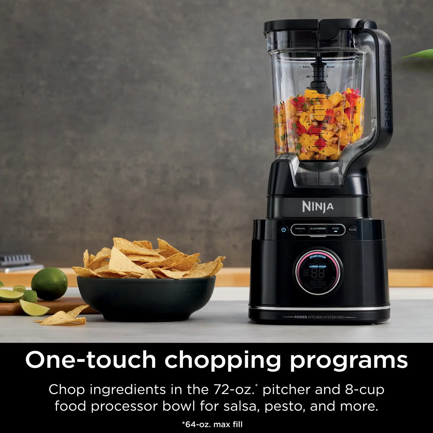 Ninja - Detect Kitchen System Power Blender + Food Processor Pro with 24-oz. To-Go Cup and BlendSense Technology - Black