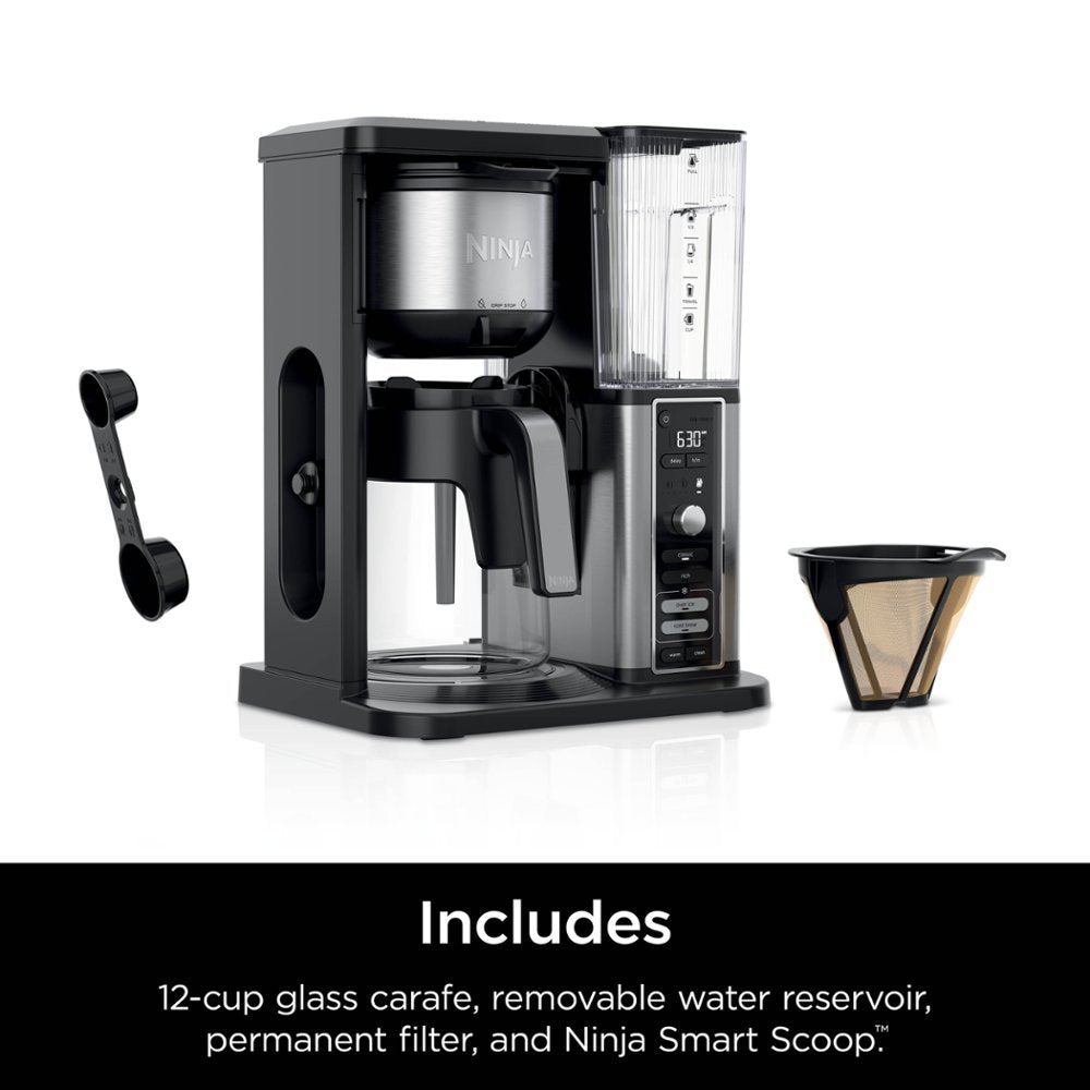 Ninja - Hot & Iced XL Coffee Maker with Rapid Cold Brew 12-cup Drip Coffee Maker & Single Serve Brewing - Black