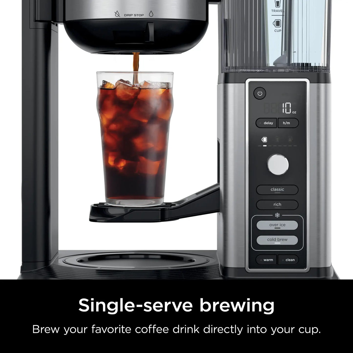 Ninja - Hot & Iced XL Coffee Maker with Rapid Cold Brew 12-cup Drip Coffee Maker & Single Serve Brewing - Black