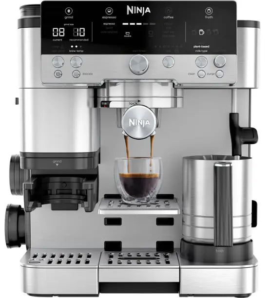 Ninja - Luxe Café Premier Series 3-in-1 Espresso, Coffee, and Cold Brew Machine with Grinder and Scale, and Hands-Free Frother - Stainless Steel