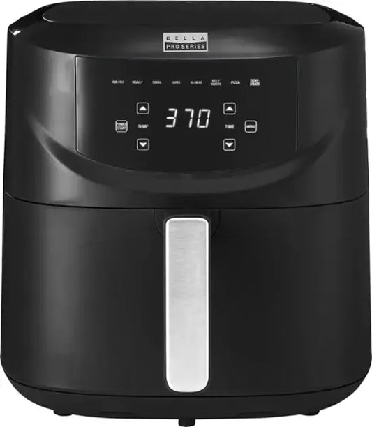 Bella PRO - 8-qt. Touchscreen Air Fryer with Divided Basket - Matte Black