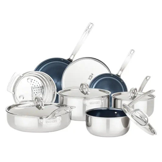 Viking 4-Ply PerformanceTi 12 Piece Cookware Set - Stainless Steel