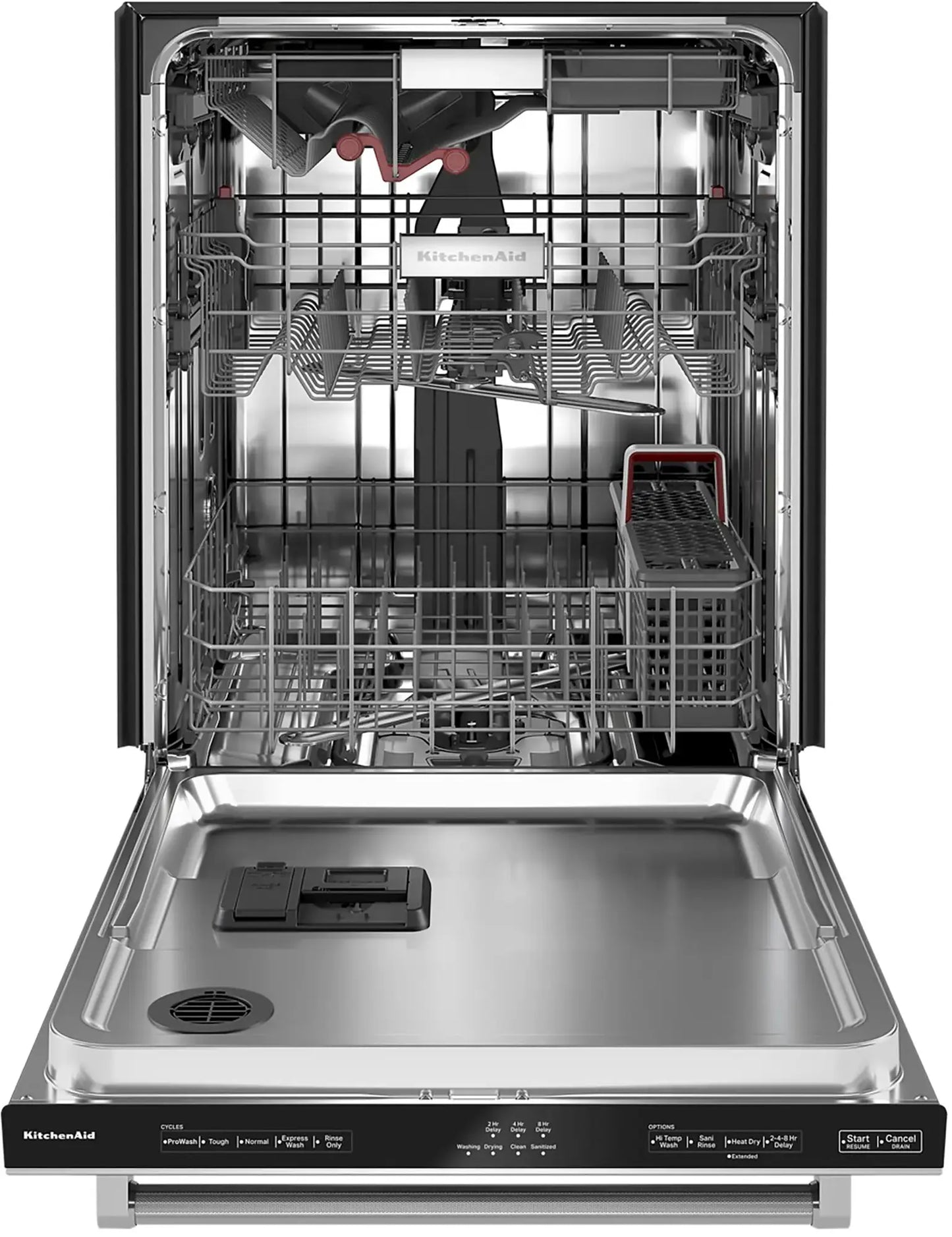 KitchenAid - 24" Top Control Built-In Stainless Steel Tub Dishwasher with 3rd Rack, FreeFlex, 44 dBA - Stainless Steel